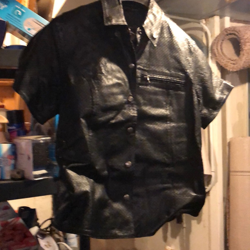 Harley Davidson leather shirt